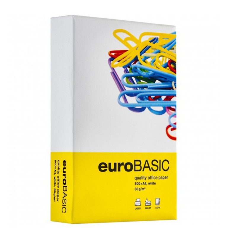 Hartie copiator A4, 80 g/mp, top 500 coli, Eurobasic - imagine 4